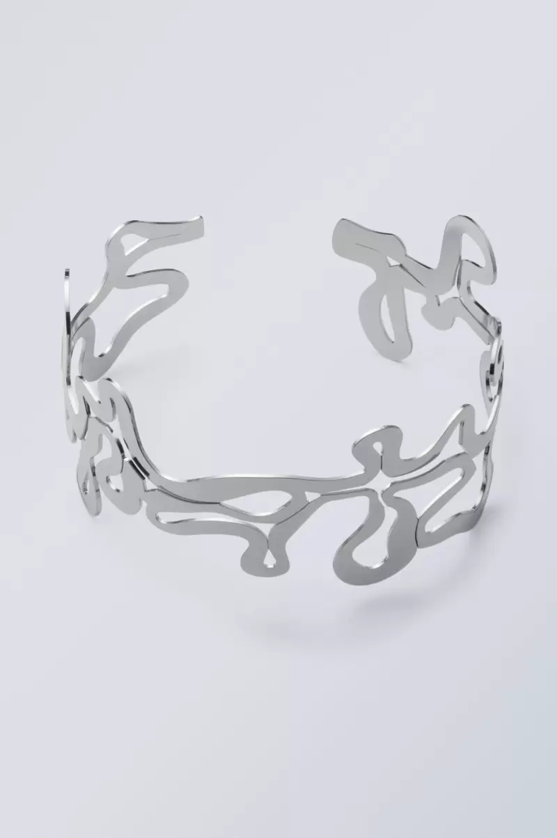 Choker-Halskette Curl Preisverhandlung Week Day Damen Party Silberfarben - 1