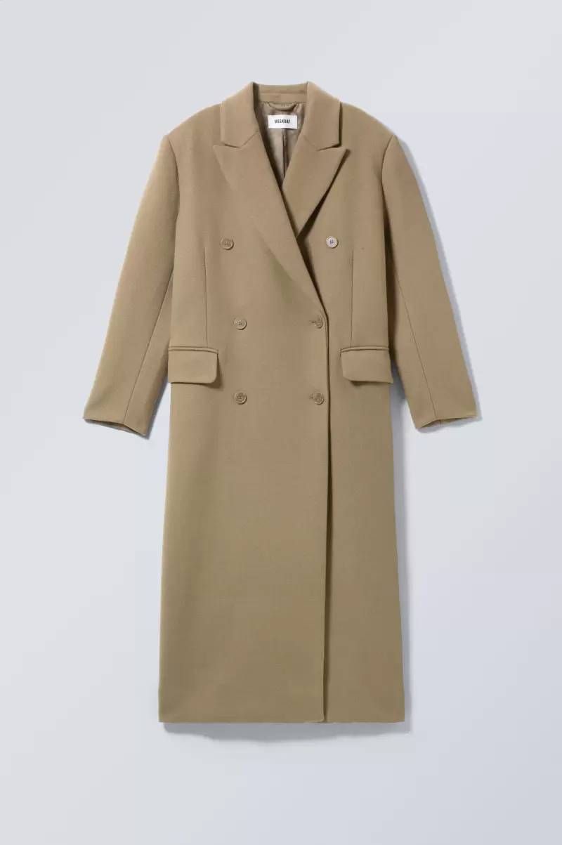 Week Day Damen Jacken & Mäntel Schwarz Markenpositionierung Oversized-Mantel Aus Wollmischung Alex - 2