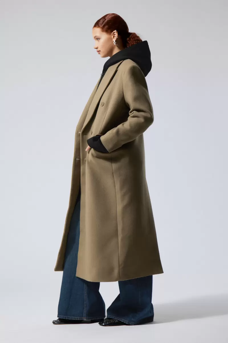 Week Day Damen Jacken & Mäntel Schwarz Markenpositionierung Oversized-Mantel Aus Wollmischung Alex - 4