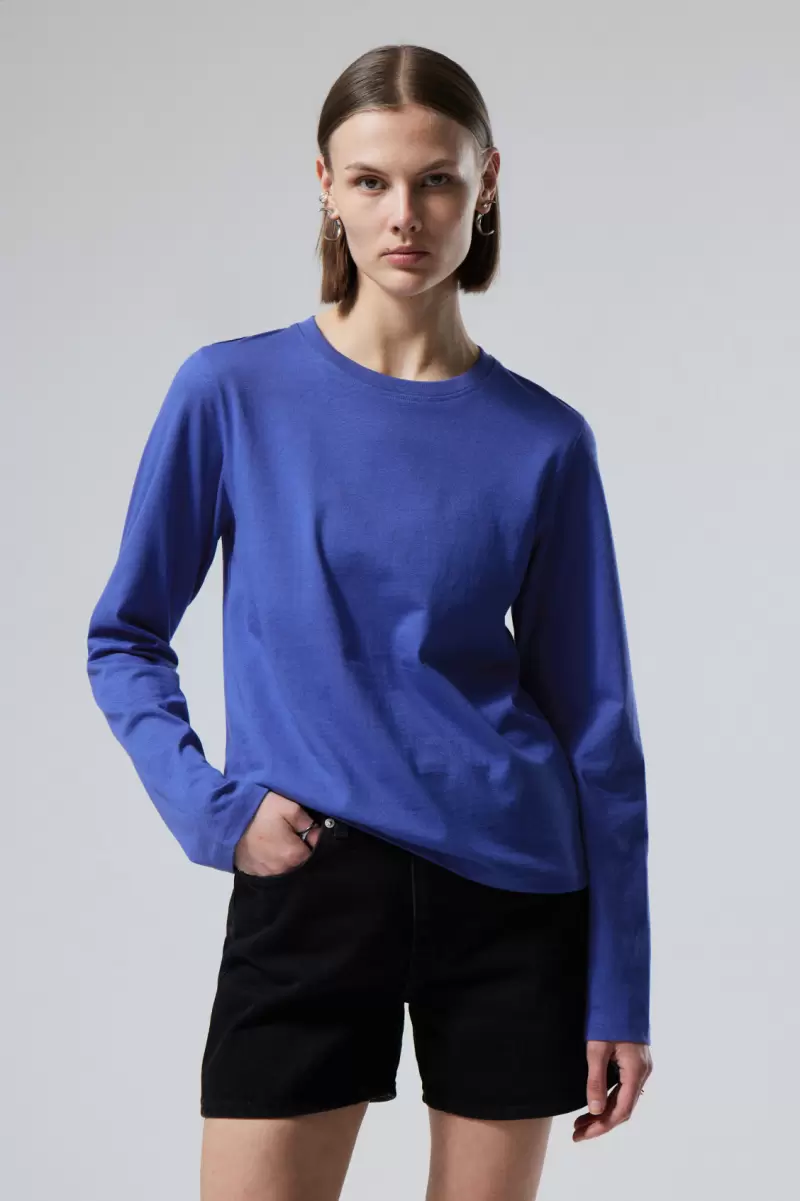 Week Day Langarmshirt Standard Essence Angebot T-Shirts & Tops Damen Schwarz