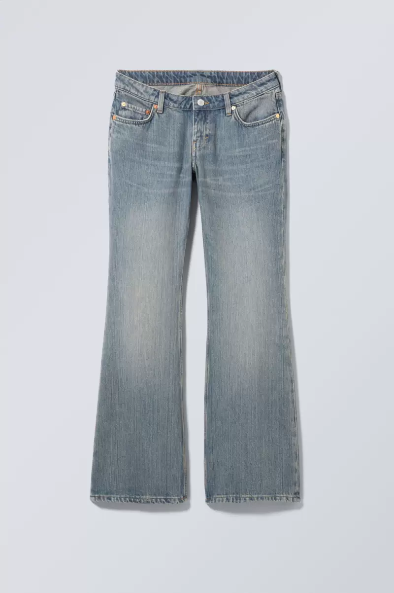 Schwarz Jeans Kosten Week Day Low Slim Bootcut Jeans Nova Damen - 1