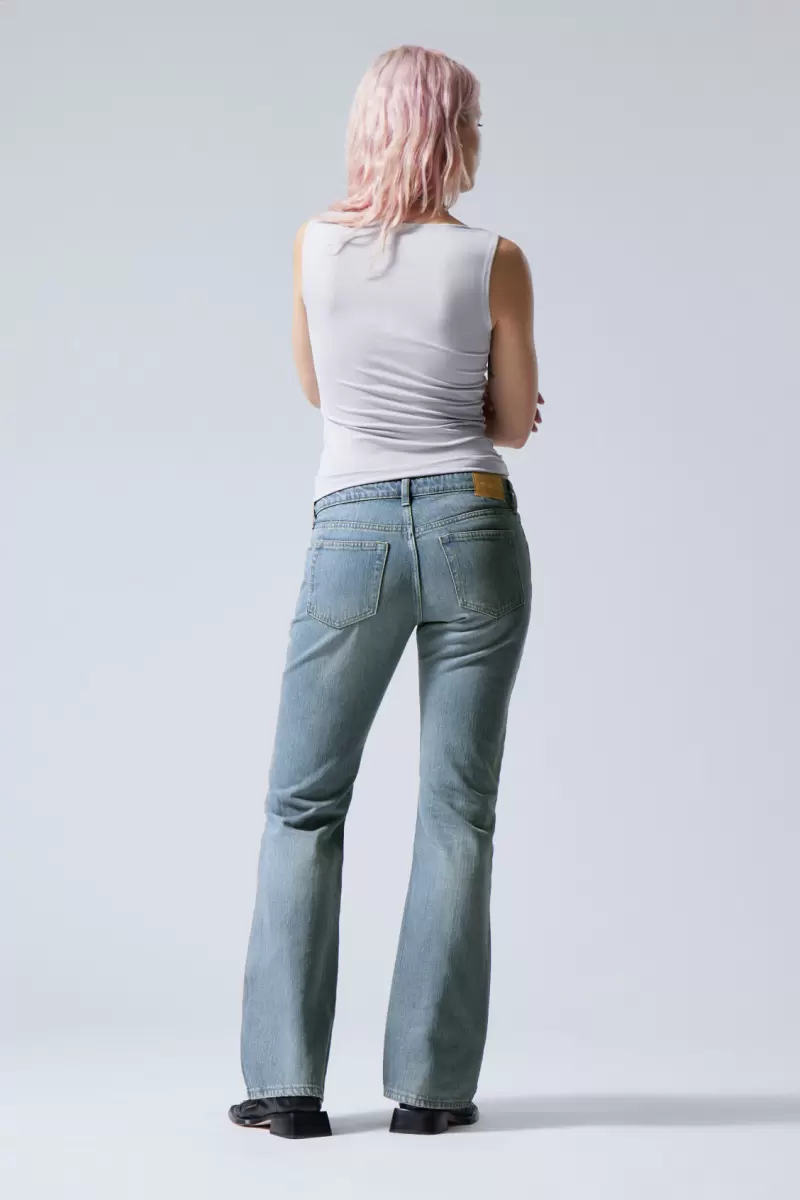 Schwarz Jeans Kosten Week Day Low Slim Bootcut Jeans Nova Damen - 2