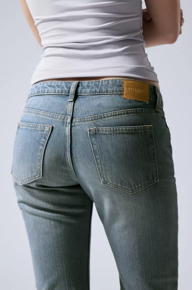 Schwarz Jeans Kosten Week Day Low Slim Bootcut Jeans Nova Damen - 3
