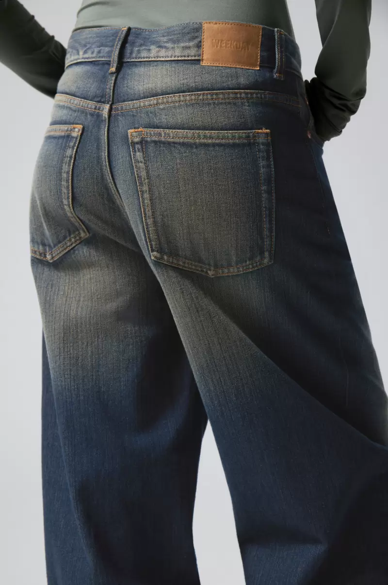 Jeans Rail Jeans Mit Mittelhohem Bund Und Geradem Bein Seventeen-Blau Bestellen Damen Week Day - 3