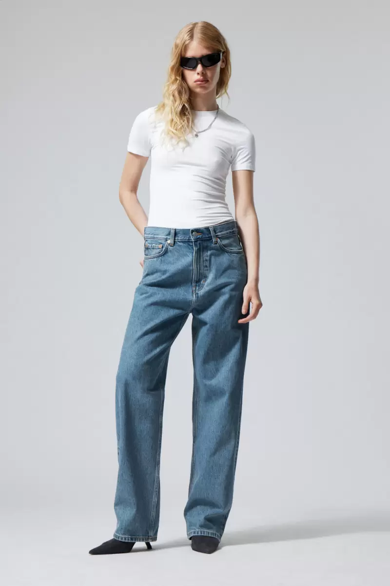 90Er-Jahre-Blau Locker Geschnittene Jeans Galaxy Damen Jeans Week Day Preisgestaltung - 2