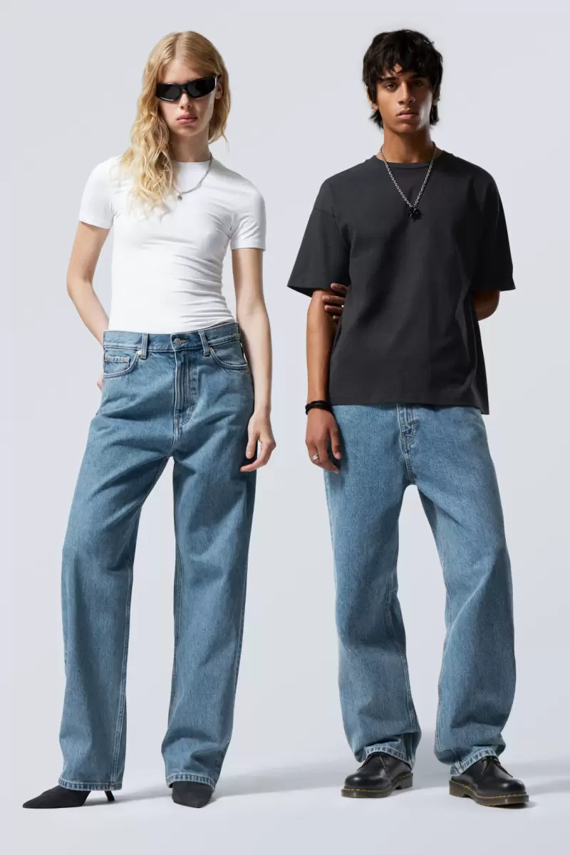 90Er-Jahre-Blau Locker Geschnittene Jeans Galaxy Damen Jeans Week Day Preisgestaltung