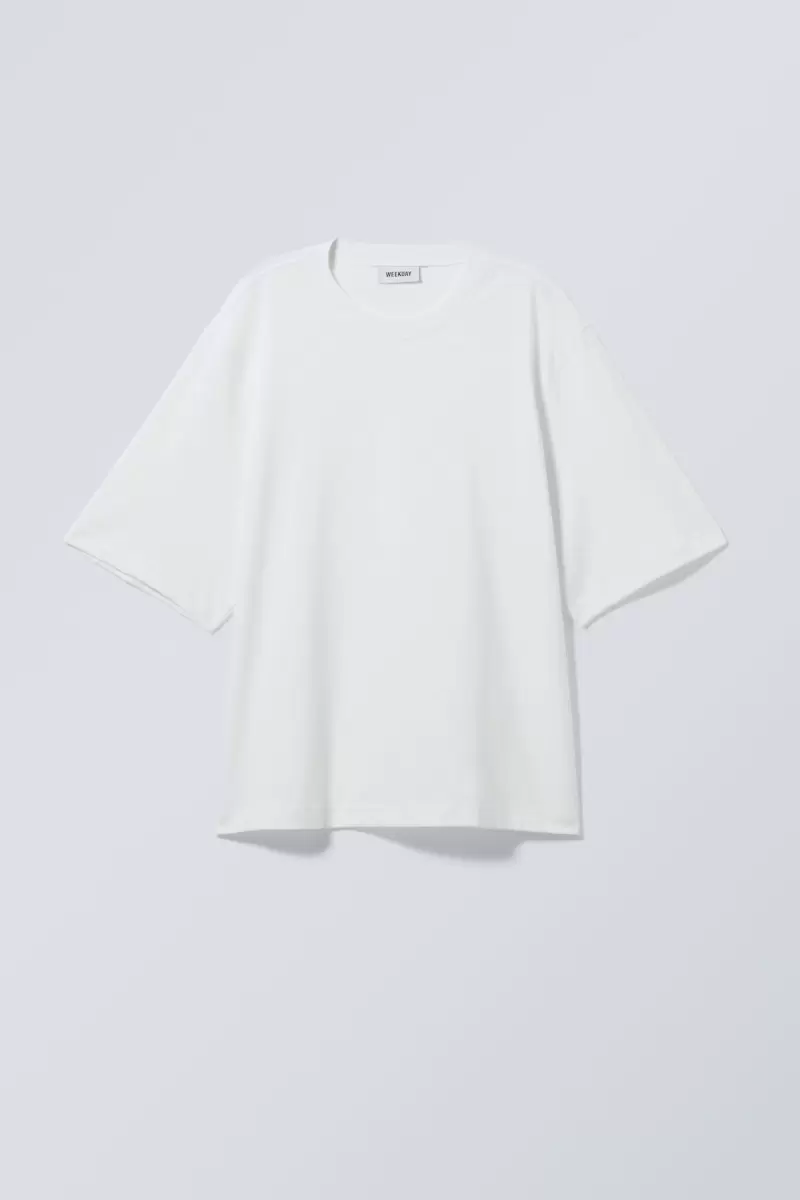 Basics Week Day Billig Damen Weiß Lockeres T-Shirt - 1