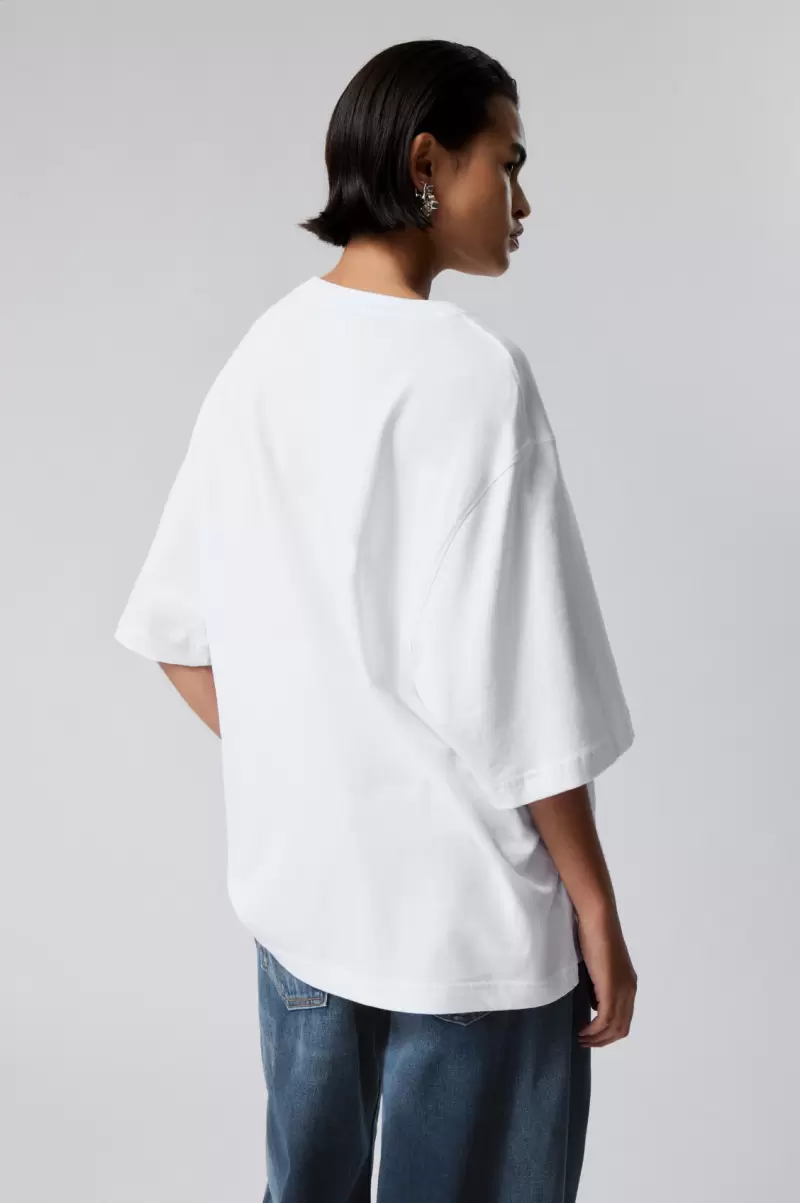 Basics Week Day Billig Damen Weiß Lockeres T-Shirt - 2