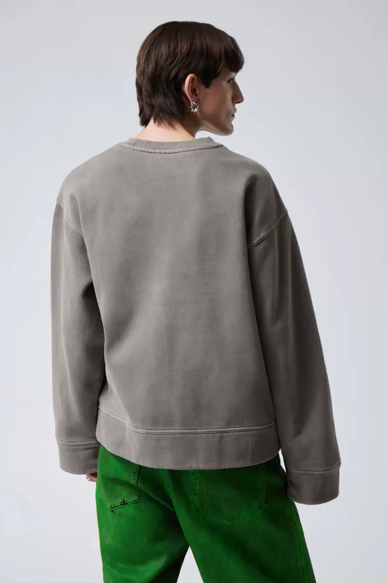 Damen Schweres Oversized-Sweatshirt Kapuzenpullover & Sweatshirts Verwaschenes Grau Werbung Week Day - 3