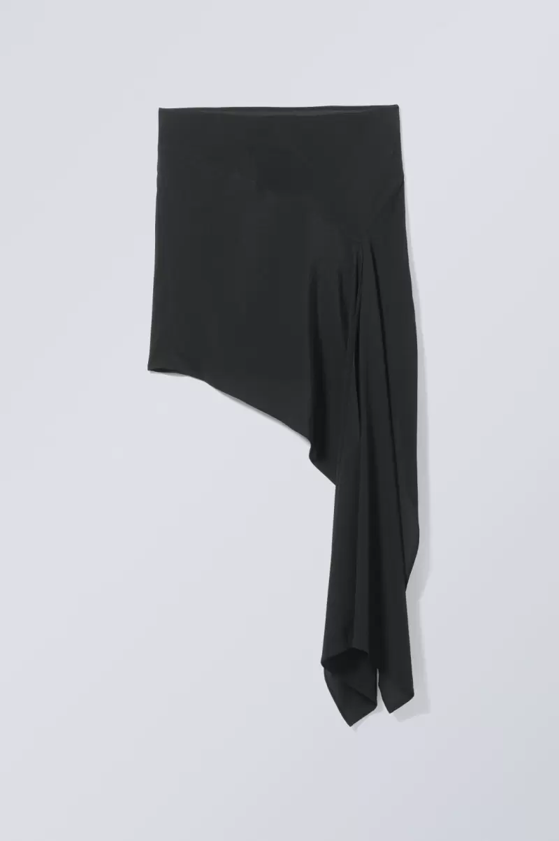 Schwarz Röcke Damen Week Day Verkauf Asymmetrischer Minirock Vira - 1