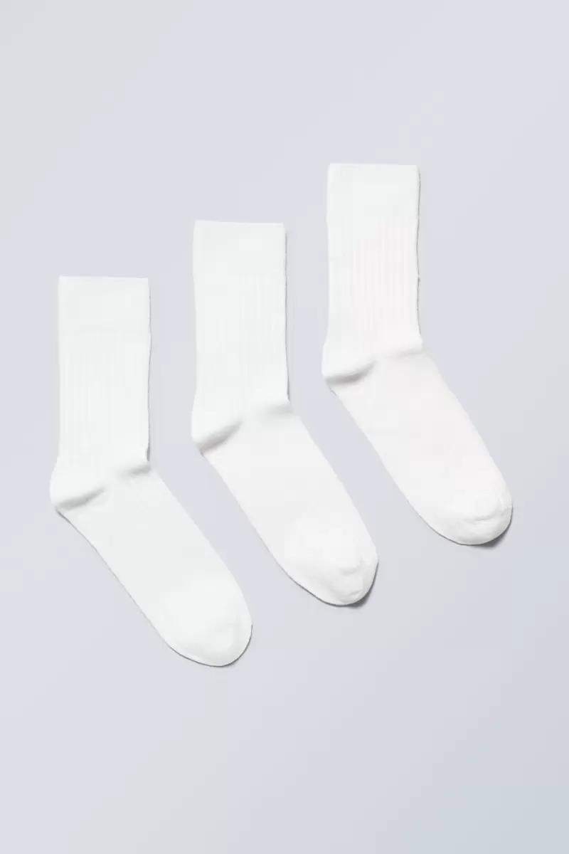 3Er Pack Socken Selma Damen Socken Week Day Weiß Geschäft