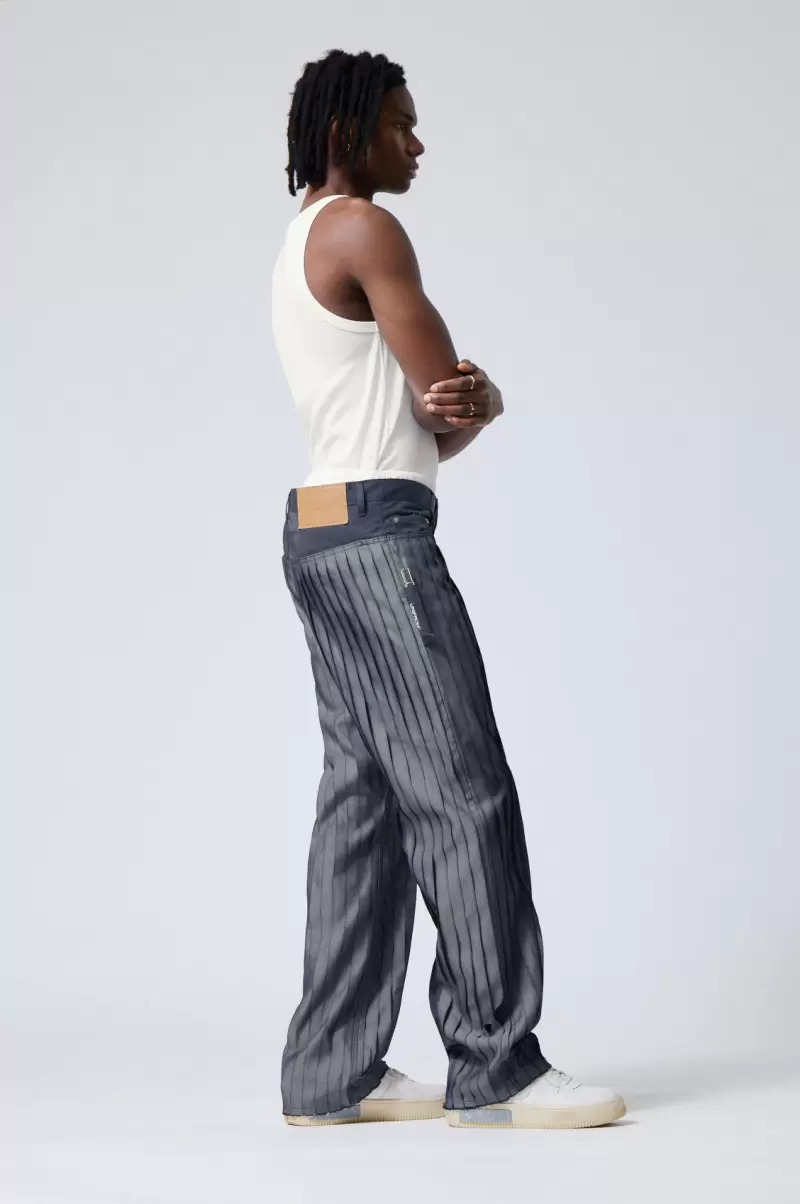 Geschäft Unifrom™ + Weekday Limited Edition Stripe Jeans Week Day Dunkelblau Neu Im Shop Herren - 4
