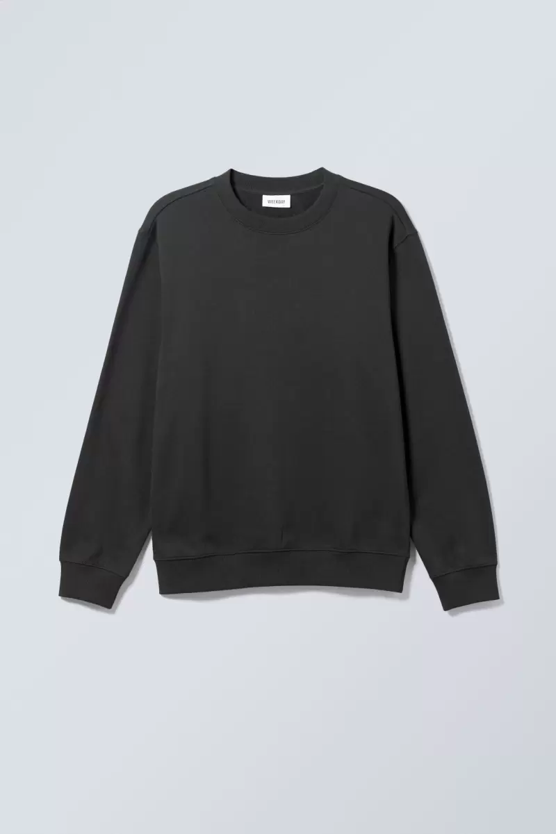Herren Kapuzenpullover & Sweatshirts Week Day Sweatshirt Standard Schwarz Vertrieb - 1