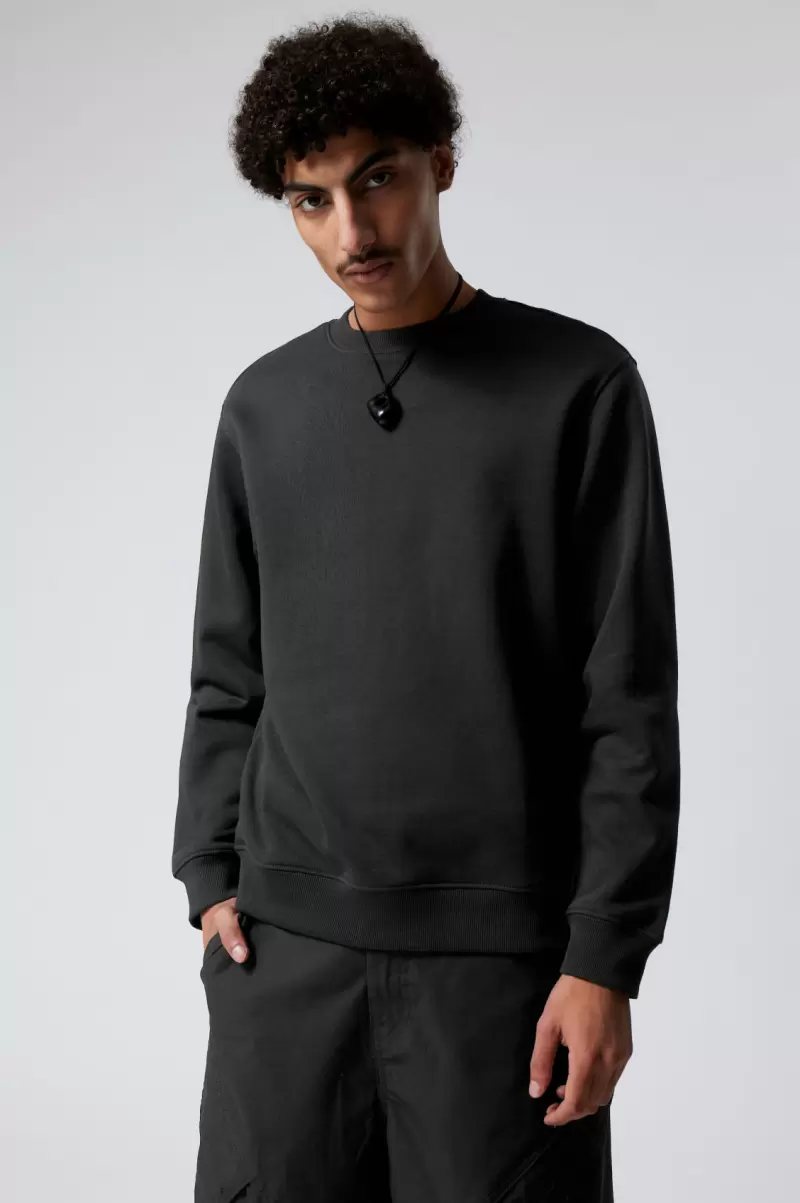 Herren Kapuzenpullover & Sweatshirts Week Day Sweatshirt Standard Schwarz Vertrieb