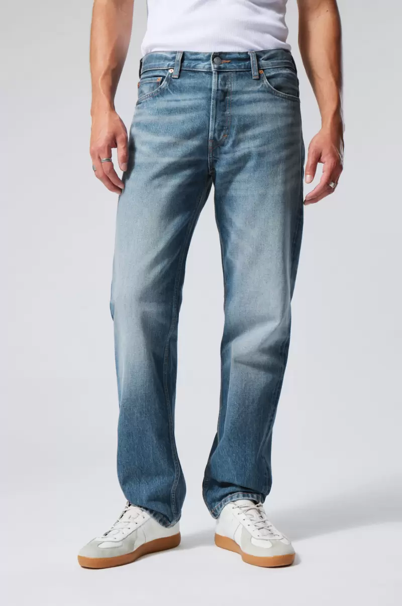 Herren Das Günstigste Week Day Gerade Regular-Jeans Klean Jeans Schwarz - 1