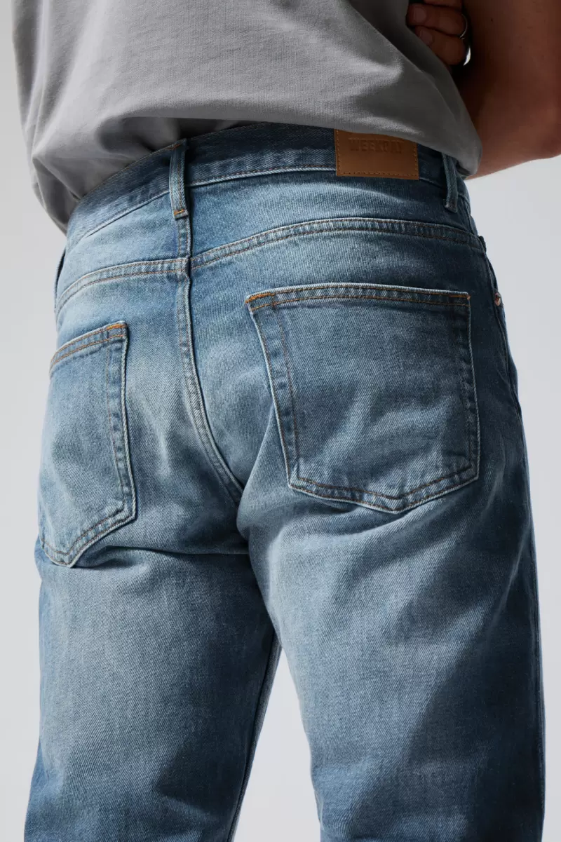 Week Day Schmale Jeans Sunday Mit Konisch Zulaufendem Bein Jeans Herren Prozentualer Rabatt Fast Schwarz - 3
