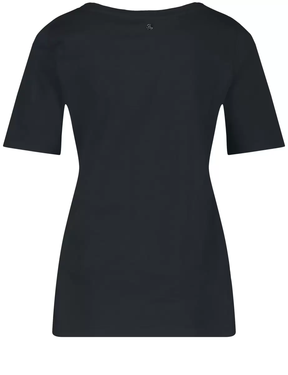 Halbarmshirts Basic Shirt Gots Navy Damen Samoon Taifun Gerry Weber - 2