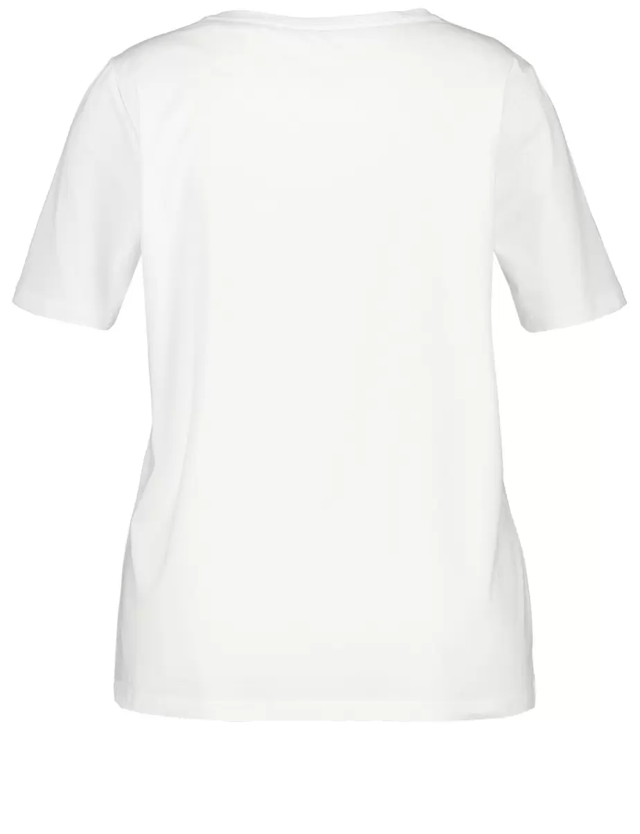 T-Shirts T-Shirt Mit Herz-Print Samoon Taifun Gerry Weber Damen White Gemustert. - 2