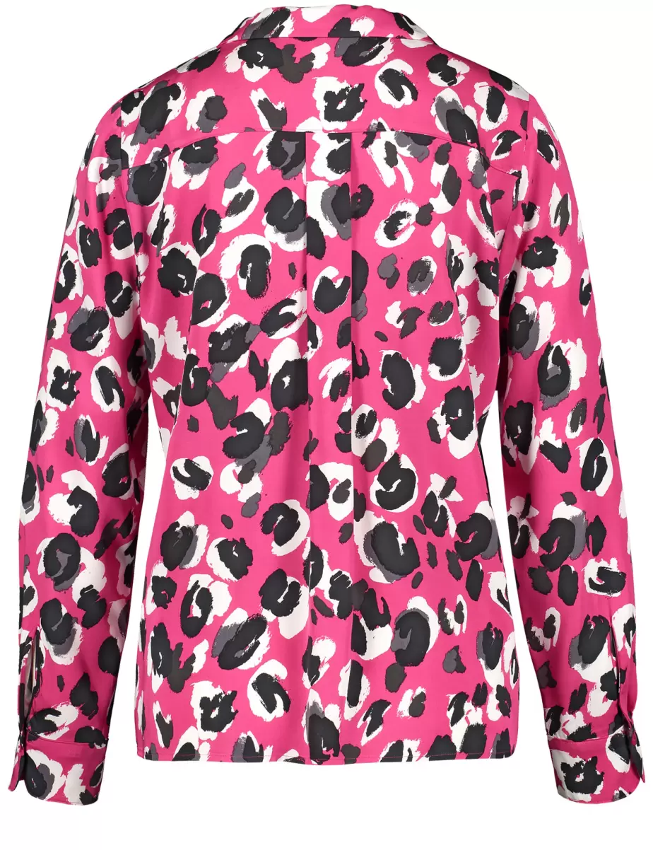 Festliche Blusen Bluse Mit Animal-Print Damen Samoon Taifun Gerry Weber Luminous Pink Gemustert - 2