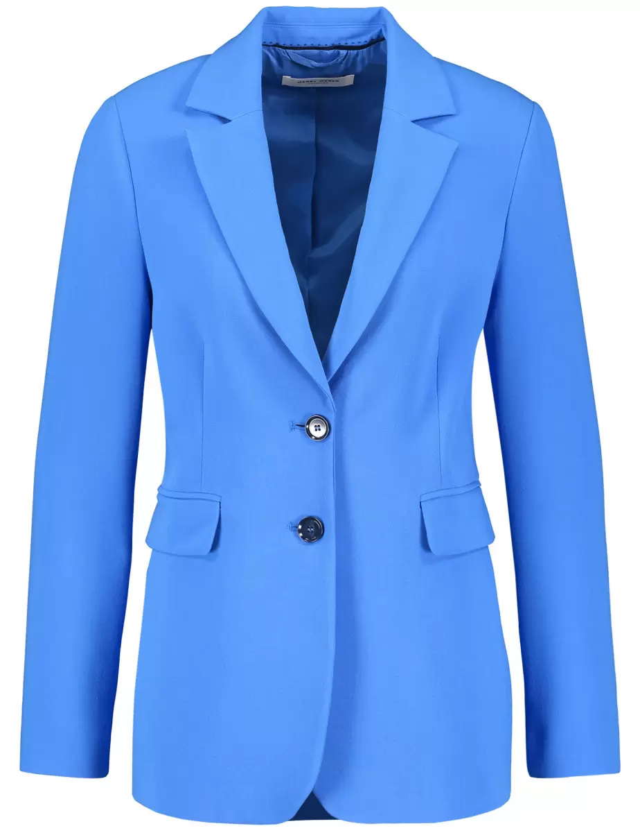 Damen Elegante Blazer Bright Blue Blazer Aus Stretch-Qualität Samoon Taifun Gerry Weber - 1