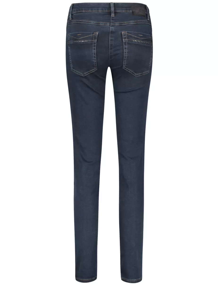 Damen Samoon Taifun Gerry Weber Jeans Best4Me Slim Fit Jeans Dark Blue Denim - 2