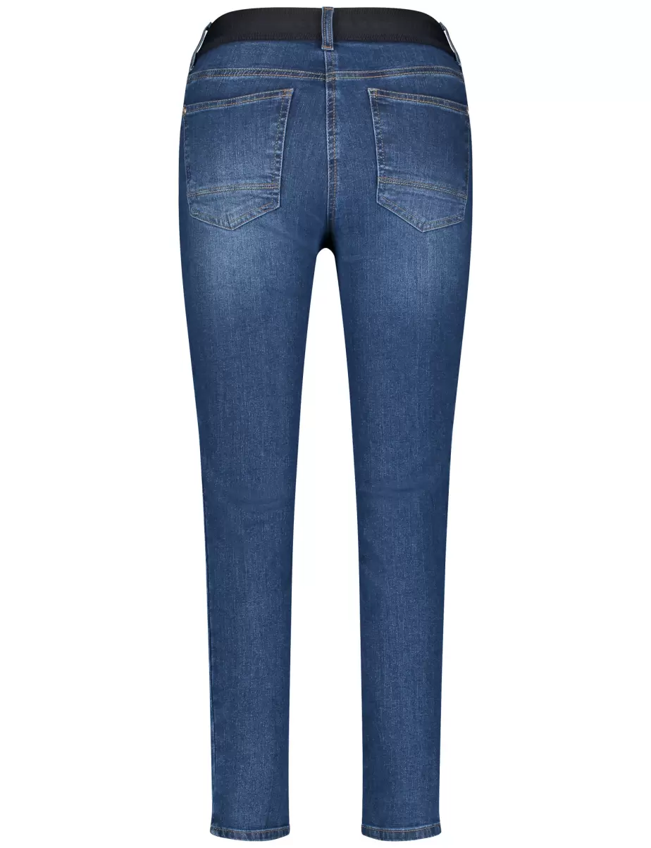7/8 Jeans Perfect4Ever Mit Dehnbund Samoon Taifun Gerry Weber Blue Denim Washed Jeans Damen - 2