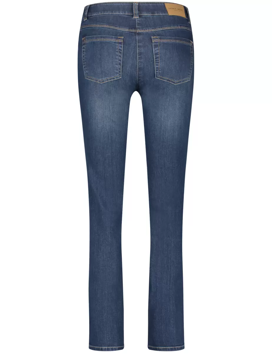 5-Pocket Hose Best4Me Slim Fit Kurzgröße Samoon Taifun Gerry Weber Jeans Dark Blue Denim Mit Use Damen - 2