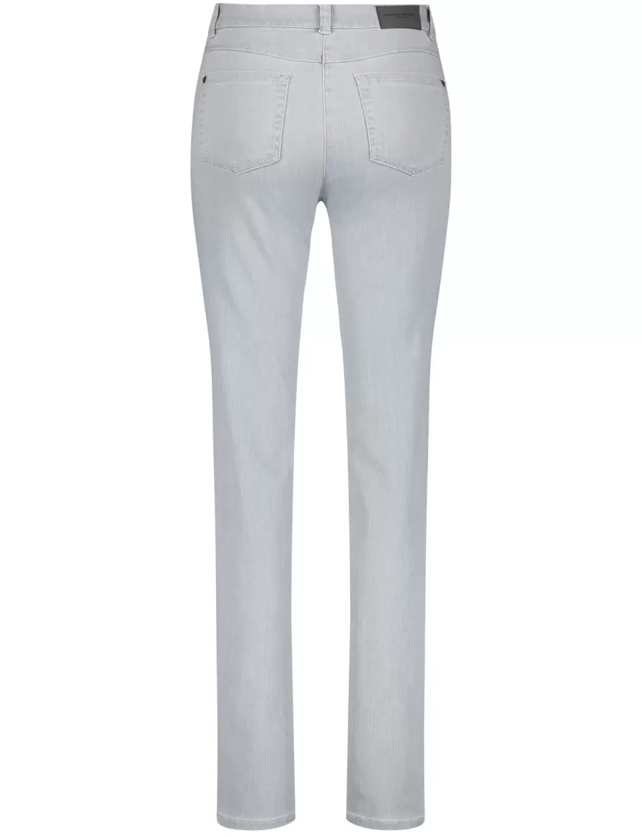 Samoon Taifun Gerry Weber 5-Pocket Hose Best4Me Slim Fit Damen Light Grey Denim Jeans - 2