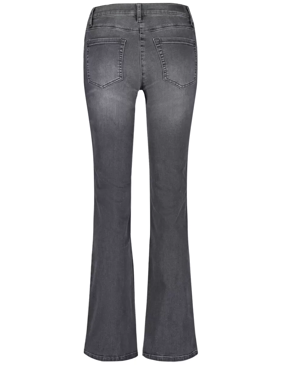 Jeans 5-Pocket Jeans Flared Samoon Taifun Gerry Weber Grau Mit Use Damen - 2