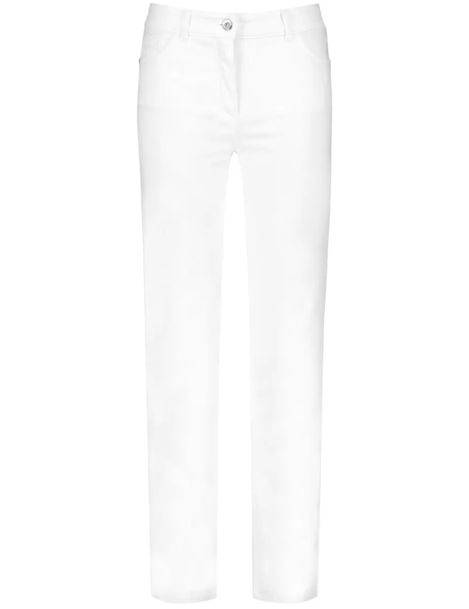 Jeans Samoon Taifun Gerry Weber Damen Weiß/Weiß 5-Pocket Jeans Straight Fit  Kurzgröße - 1
