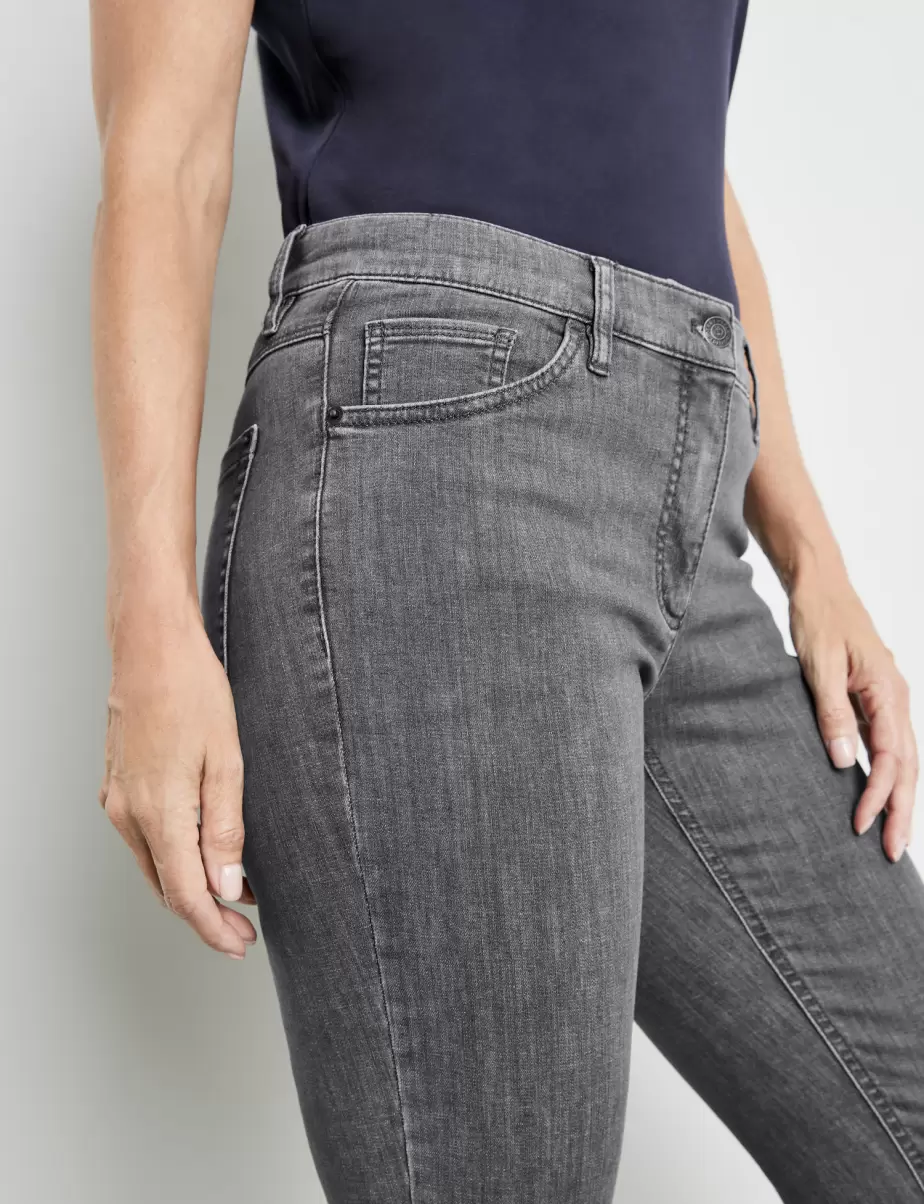 Jeans Damen Grey Denim 5-Pocket Jeans Slim Fit Samoon Taifun Gerry Weber - 3