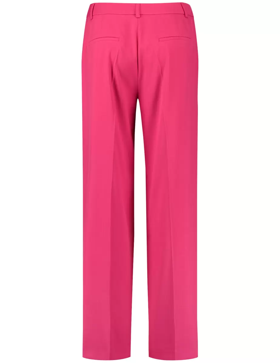 Damen Samoon Taifun Gerry Weber Elegante Hosen Luminous Pink Weite Hose Mit Bügelfalten Wide Leg - 2