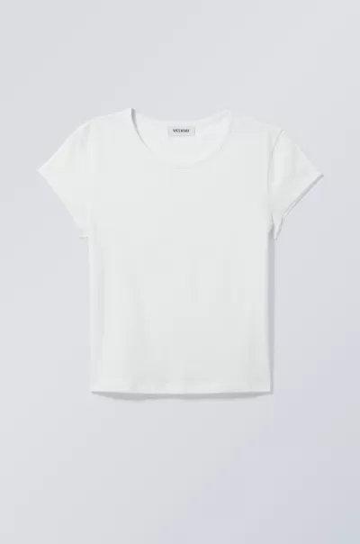 Weiß Damen Rabattberechtigung Week Day Kuscheliges T-Shirt Basics