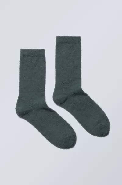 Damen Socken Empfehlen Week Day Dunkles Türkis Kuschelige Socken