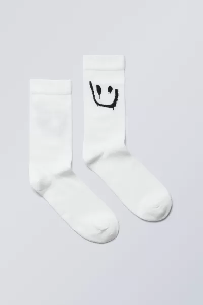 Verlaufender Smiley Ausfahrt Socken Damen Socken Aus Baumwolle Mit Print Week Day
