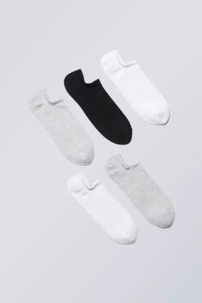 Weiß Socken Week Day Herren 5Er-Pack Sneakersocken Mode