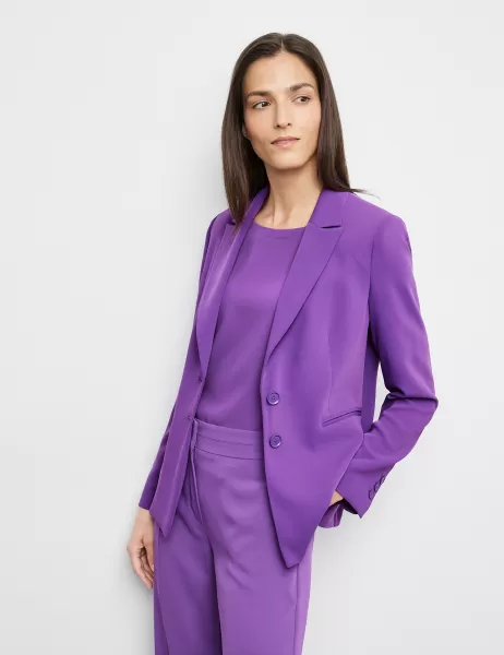 Purple Damen Samoon Taifun Gerry Weber Femininer Blazer Aus Fließender Qualität Elegante Blazer