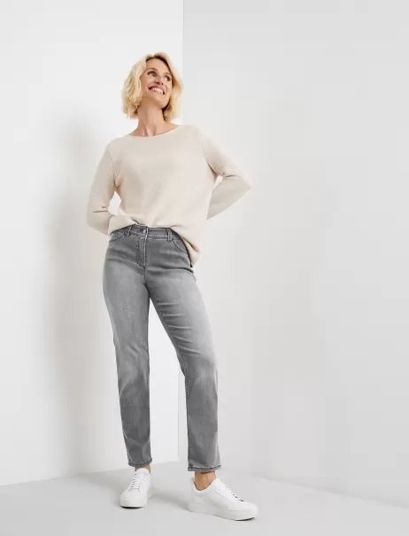 Grau Mit Use Damen Samoon Taifun Gerry Weber Jeans 5-Pocket Jeans Best4Me Slim Fit