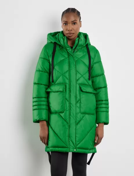 Bright Green Damen Samoon Taifun Gerry Weber Modischer Mantel Mit Großen Aufgesetzten Taschen Mäntel